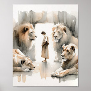 Daniel in the Lions Den, Digital Print, Skizzen, Poster