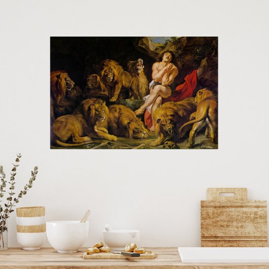 Daniel in the Lion's Den Poster (Küche)