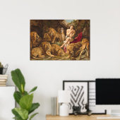Daniel in the Lions' Den - Rubens Fine Art Poster (Heimbüro)