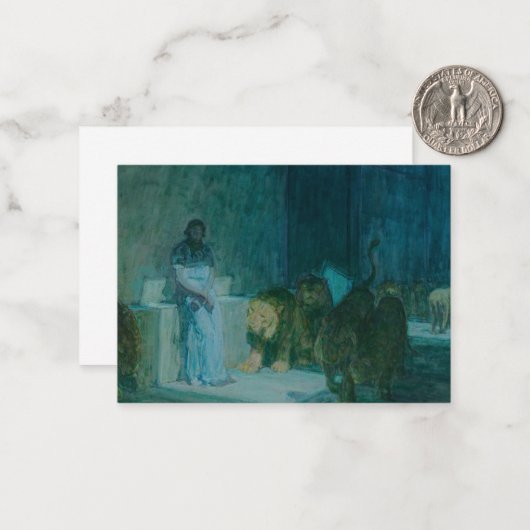 Daniel in the Lions' Den von Henry Ossawa Tanner Mitteilungskarte (Vorderseite/Rückseite Beispiel)