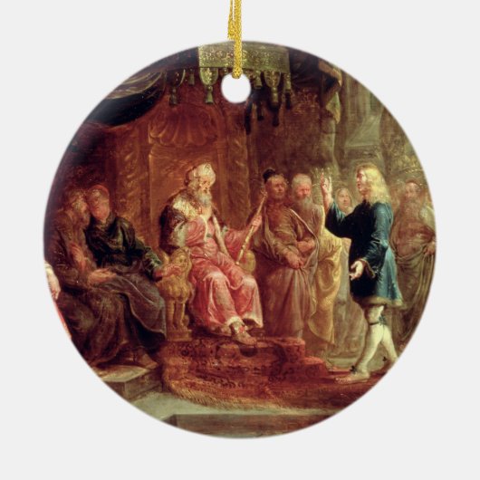 Daniel interpretiert Nebuchadnezzars ersten Traum Keramik Ornament (Hinten)