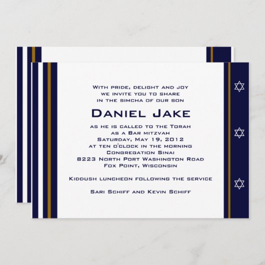 Daniel Jake Custom Einladung (Vorne/Hinten)