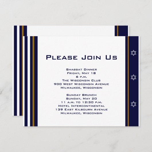 Daniel Jake Custom Event Card Einladung (Vorne/Hinten)