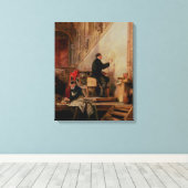 Daniel Maclise malt sein Wandgemälde Leinwanddruck (Insitu (Holzboden))