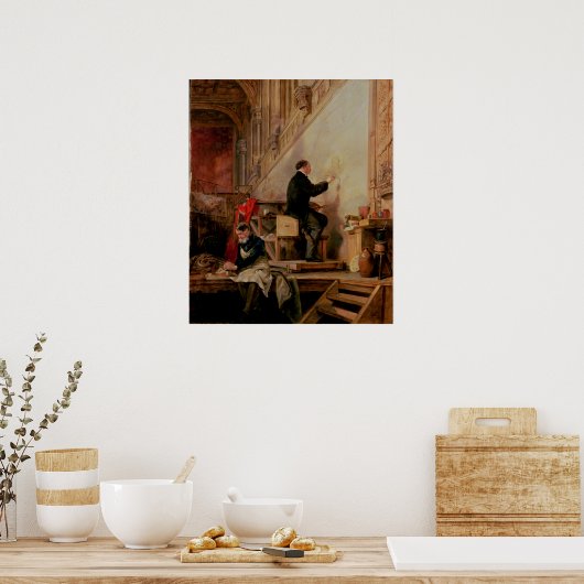 Daniel Maclise malt sein Wandgemälde Poster (Küche)