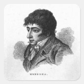 Daniel Mendoza Quadratischer Aufkleber (Vorderseite)