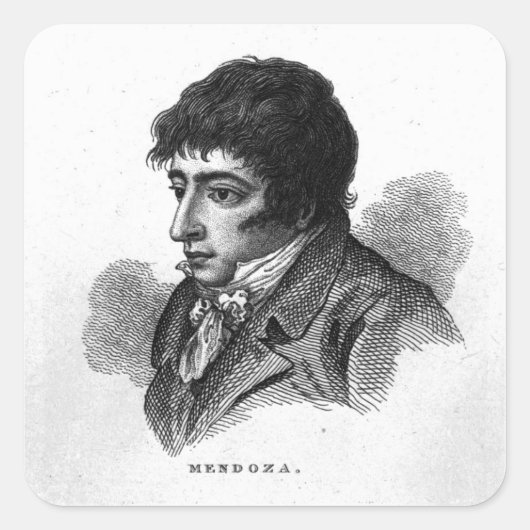 Daniel Mendoza Quadratischer Aufkleber (Vorderseite)