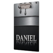 Daniel Name mit tröpfelndem flüssigem Metall Klemmbrett (Links)
