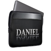 Daniel Name mit tropfendem flüssigem Metall Laptopschutzhülle (Vorne Rechts)