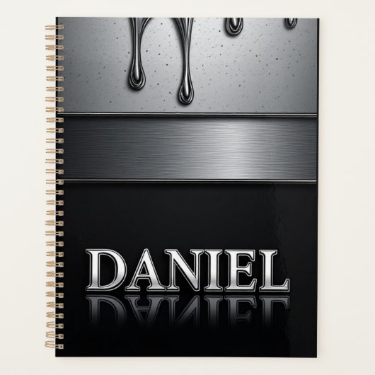 Daniel Name mit tropfendem flüssigem Metall Planer (Vorderseite)