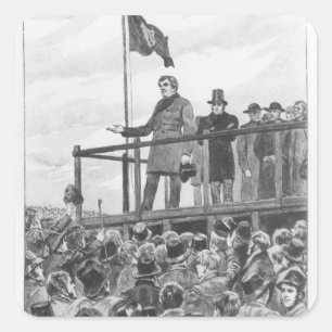 Daniel O'Connel bei der Sitzung an der Ordnung Quadratischer Aufkleber