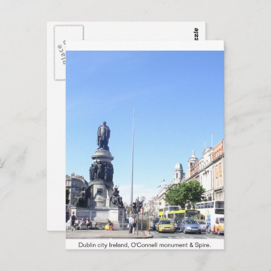 Daniel O'Connell Monument Image & Dublin Spion Postkarte (Vorne/Hinten)