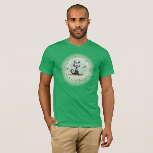 DANIEL-Peptid, Katzen-Design mit individuellem Tex T-Shirt (Vorne ganz)