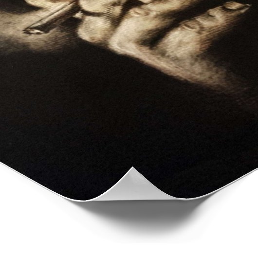 Daniel plainview Holzkohle Poster (Ecke)