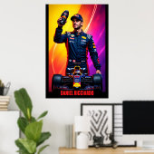 Daniel Ricciardo Formula One Racing Champion Poster (Heimbüro)