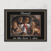 Daniel stehend in der dramatischen Szene der Löwen Postkarte (Vorderseite)