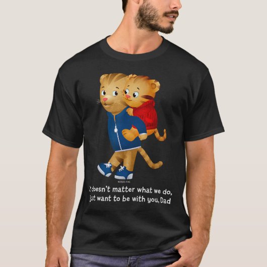 Daniel und Vater-Tiger (Dunkel T-Shirt (Vorderseite)