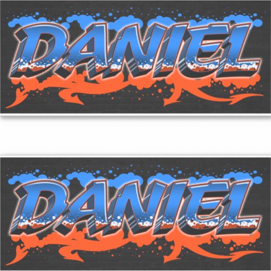 Daniel Vorname Name Graffiti Aufkleber Sticker (Vorderseite)