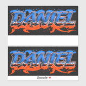 Daniel Vorname Name Graffiti Aufkleber Sticker (Blatt)