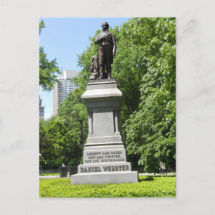Daniel Webster Statue Central Park NY Postcard Postkarte