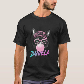 DANIELA Adorable girl name with niedlich Cat T-Shirt