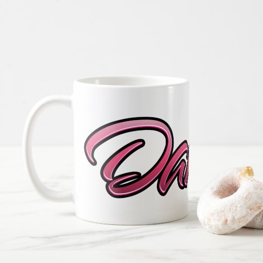 Daniela faded pink Tasse Teetasse Kaffeetasse (Mit Donut)