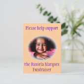 Daniela Fundraiser Postkarte (Stehend Vorderseite)