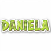 Daniela Name Kiwi Design Aufkleber Sticker (Vorderseite)