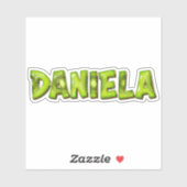 Daniela Name Kiwi Design Aufkleber Sticker (Blatt)