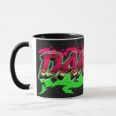 Daniela Vorname Name Graffiti red green Tasse (Links)