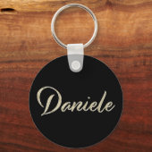 Daniele weißer Button-Schlüsselger Schlüsselanhänger (Vorderseite)