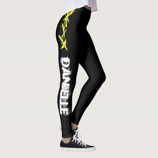 Danielle Add Your Name Abstrakt Art Leggings (Rechts)