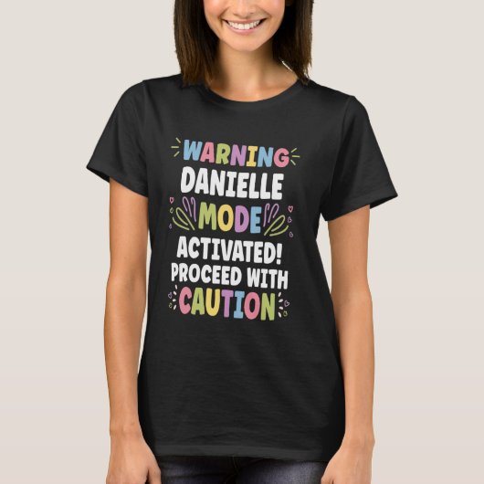 DANIELLE Personalisierter Name Funny Niedlich Cust T-Shirt (Vorderseite)