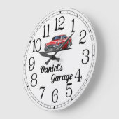 Daniel's Classic Garage Große Wanduhr (Winkel)