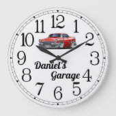Daniel's Classic Garage Große Wanduhr (Vorderseite)