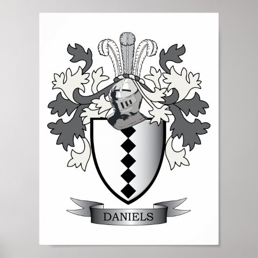 Daniels-Familienwappen-Wappen Poster (Vorne)