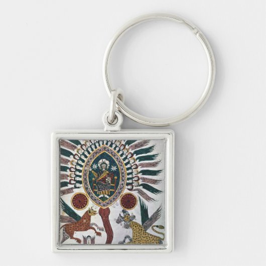 Daniels Vision von vier Tieren und von Gott Schlüsselanhänger (Vorne)