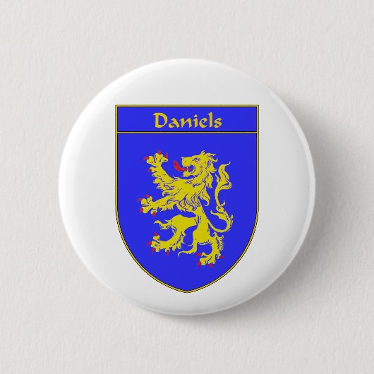 Daniels Wappen/Familienwappen Button (Vorderseite)