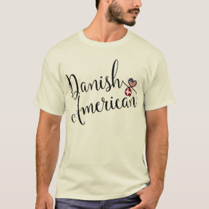 Dänisch American Entwinted Hearts Tee Shirt
