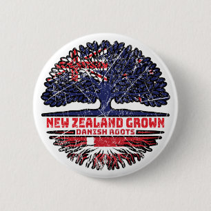 Dänisch Dänemark Neuseeländer New Zealand Treot Button