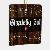 Dänisch frohe Weihnachten, Glædelig Jul Rustic Sty Keramikornament (Rechts)