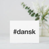 DÄNISCH Hashtag Postkarte (Stehend Vorderseite)
