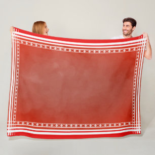 Dänisch inspiriertes Rot Fleecedecke