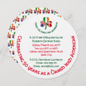 Dänisch Irisches USA Kleeblatt Personalisiert Gebu Einladung (Vorne/Hinten)