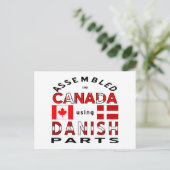 Dänisch Kanada Teile Postkarte (Stehend Vorderseite)