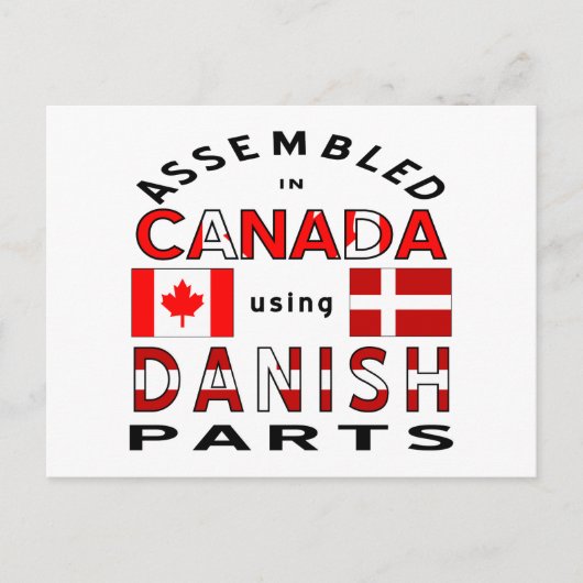 Dänisch Kanada Teile Postkarte (Vorderseite)