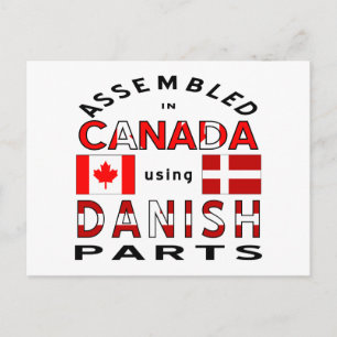 Dänisch-kanadische Teile Postkarte