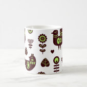 Dänisch Vintages Folklore Tulip Bird-Muster Kaffeetasse (Mittel)