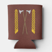 Dänisch/Wikingaketten überquert mit Kunstwerken Dosenkühler (Rückseite)