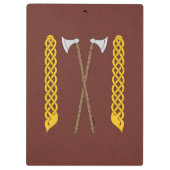 Dänisch/Wikingaketten überquert mit Kunstwerken Klemmbrett (Rückseite)